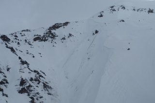 L'avalanche s'est déclarée au-dessus de la Fouly